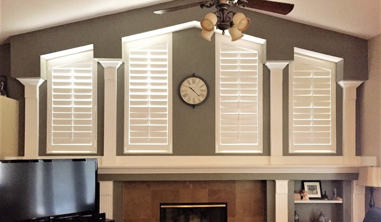 Polywood Shutters in Family Room in Seattle